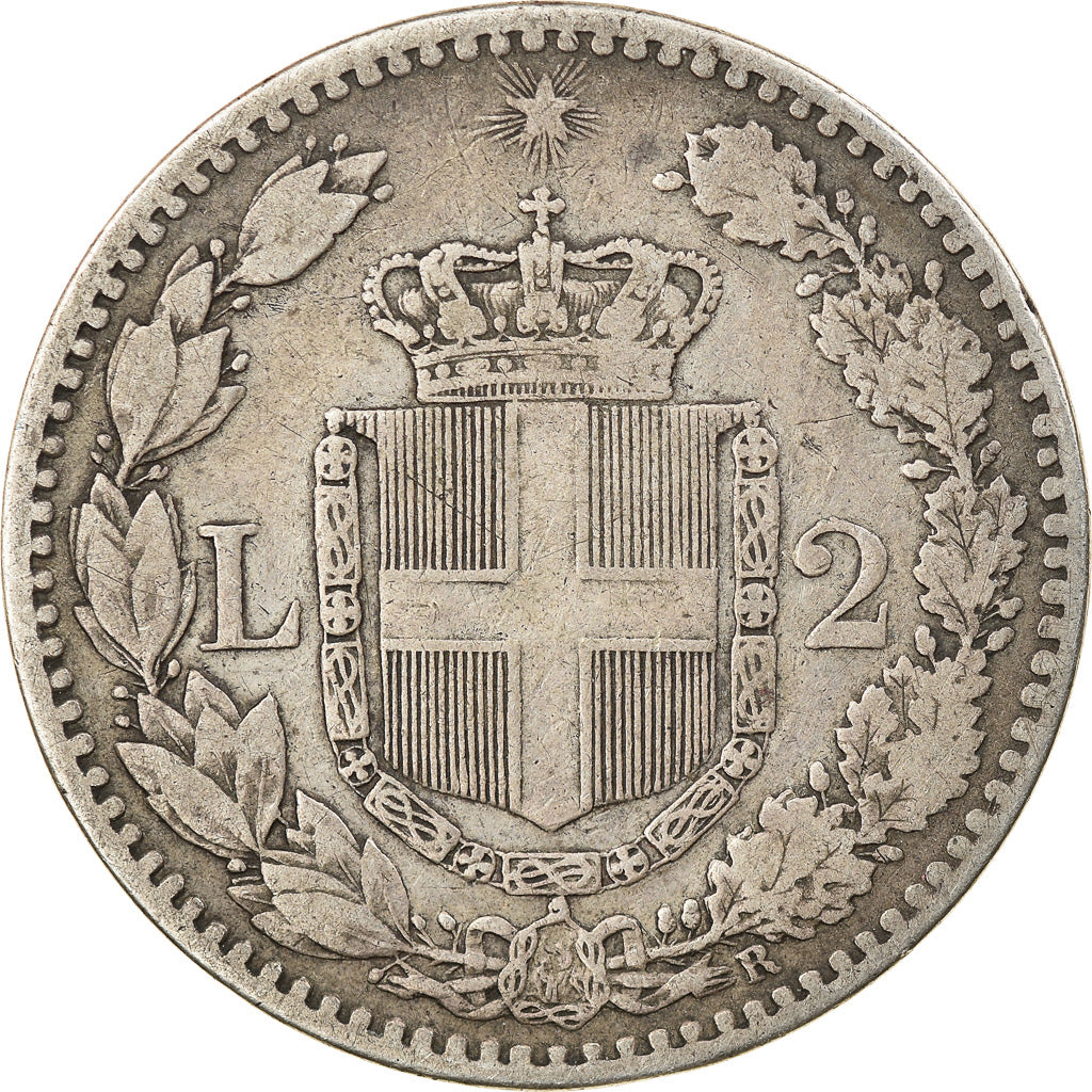 Munten, Italië, Umberto I, 2 Lire, 1881, Rome, FR+, Zilver, KM:23