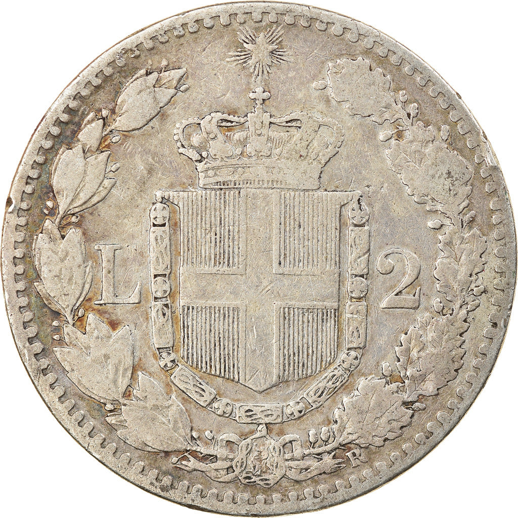 Munten, Italië, Umberto I, 2 Lire, 1881, Rome, FR+, Zilver, KM:23