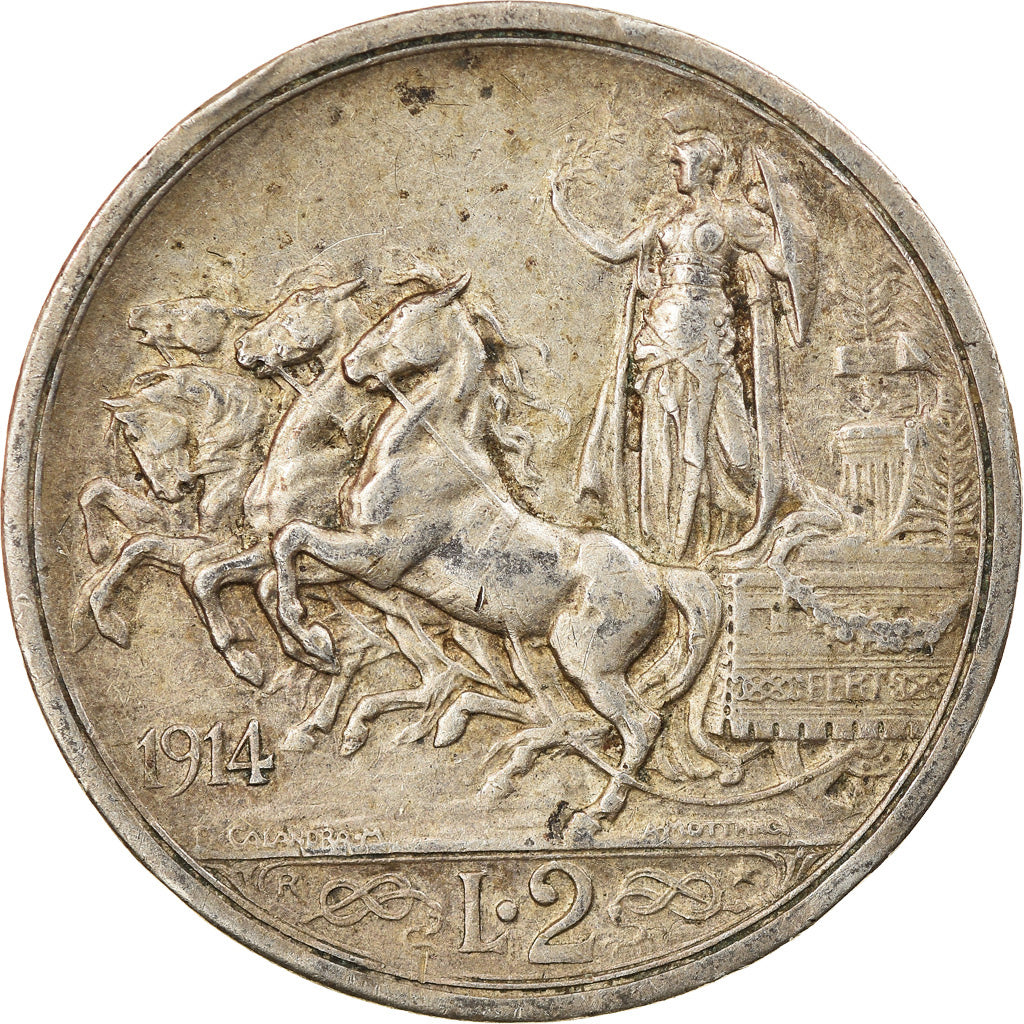 Monnaie, Italie, Vittorio Emanuele III, 2 Lire, 1914, Rome, TTB, Argent, KM:55