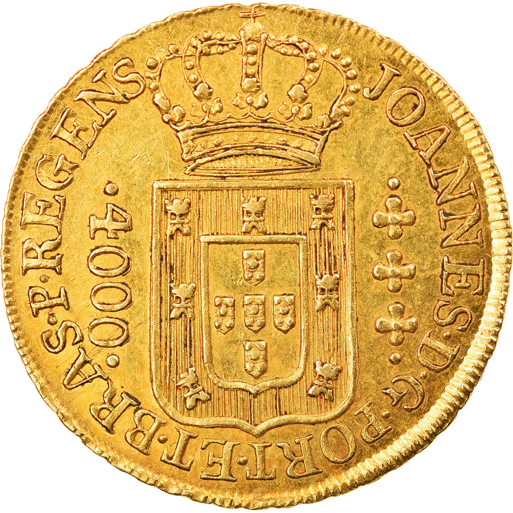 Monnaie, Brésil, Joao, 4000 Reis, 1812, Rio de Janeiro, SPL, Or, KM:235.2