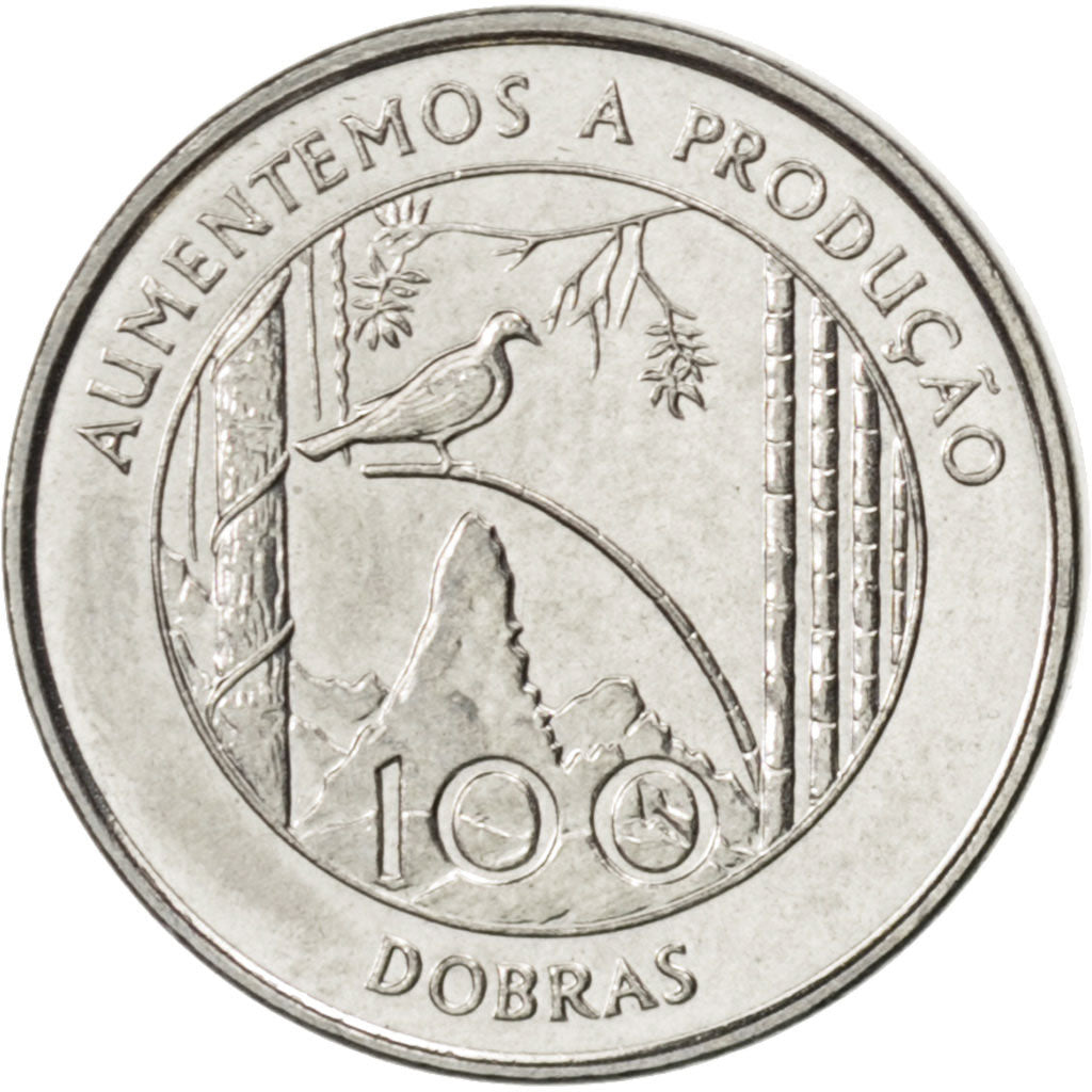 SAINT THOMAS & PRINCE ISLAND, 100 Dobras, 1997, British Royal Mint, KM #87,...