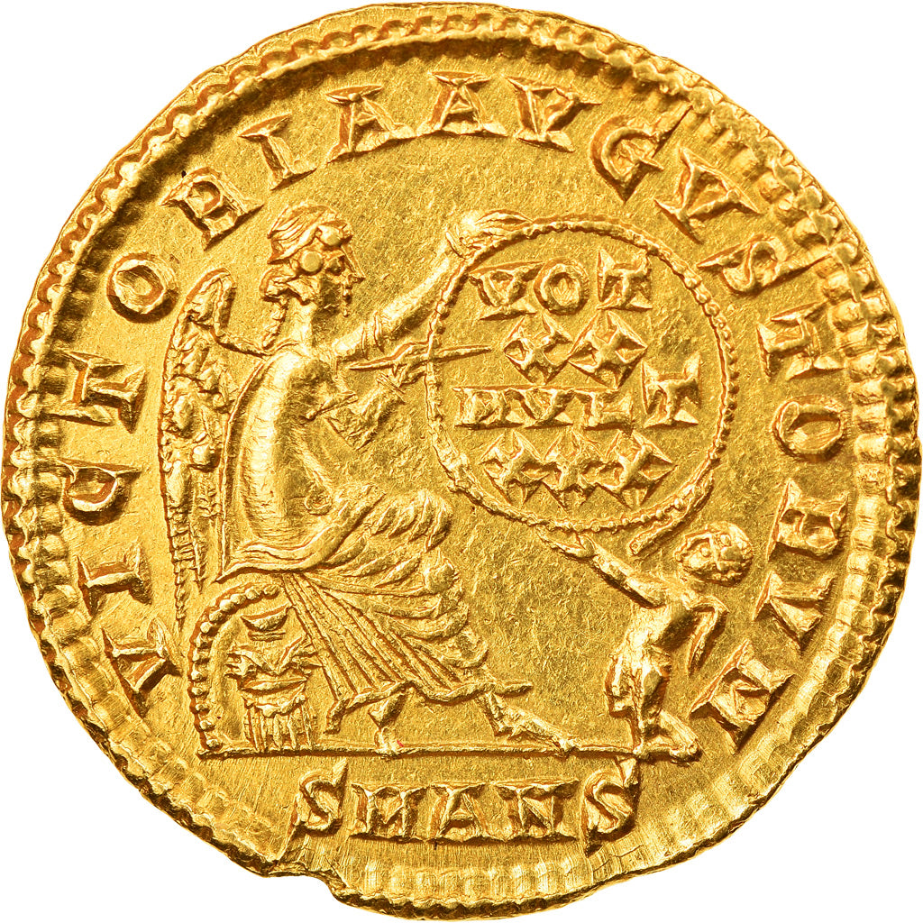 Coin, Constantine II, Solidus, 317-340, Antioch, AU(50-53), Gold, RIC:23