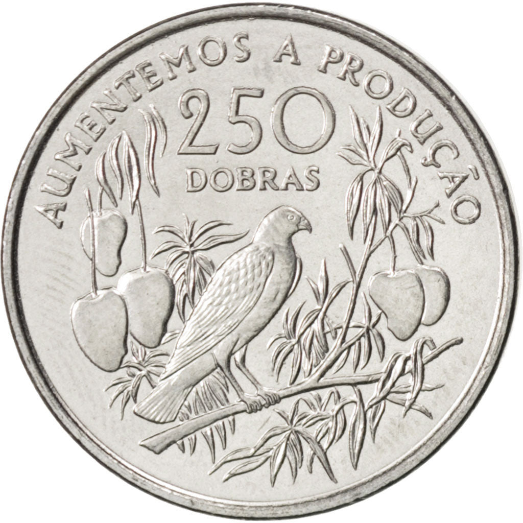 SAINT THOMAS & PRINCE ISLAND, 250 Dobras, 1997, British Royal Mint, KM #88,...