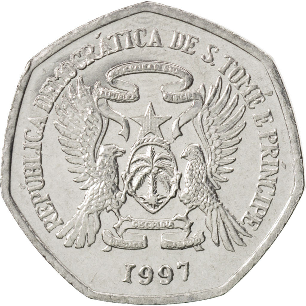 SAINT THOMAS & PRINCE ISLAND, 500 Dobras, 1997, British Royal Mint, KM #89,...