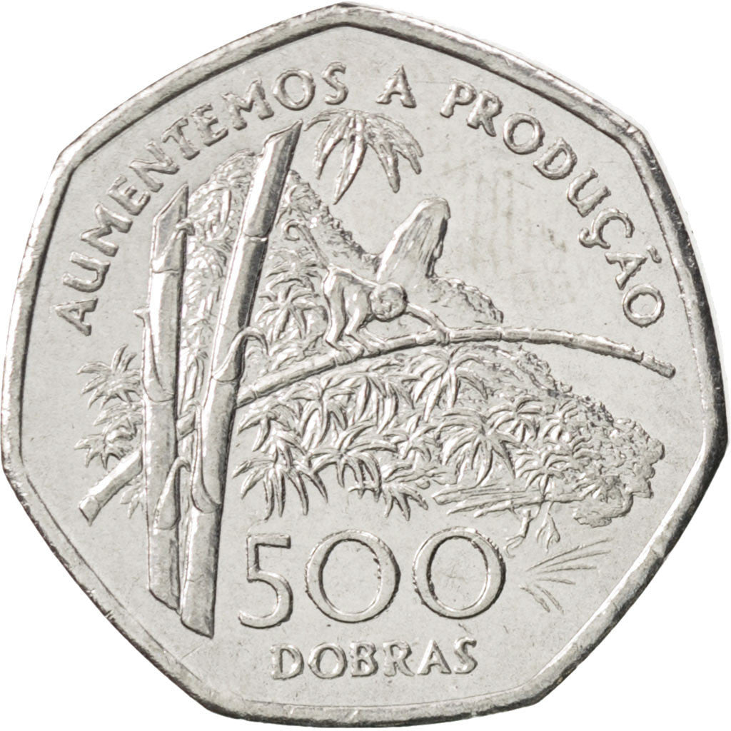 SAINT THOMAS & PRINCE ISLAND, 500 Dobras, 1997, British Royal Mint, KM #89,...