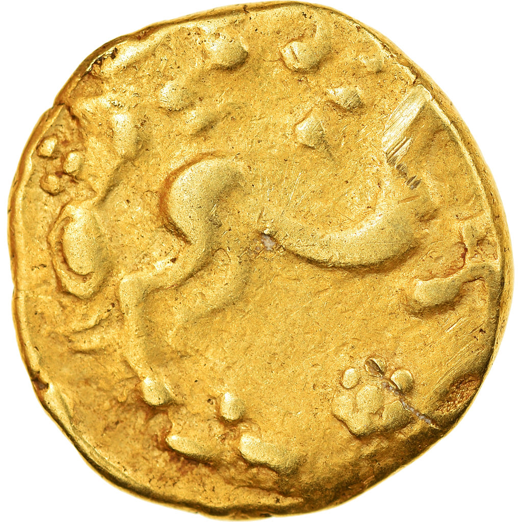Münze, Ambiani, Stater, 1st century BC, Rare, SS+, Gold, Delestrée:157