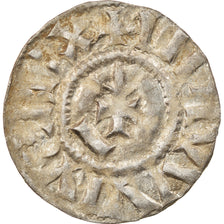 Moeda, França, Louis IV d'Outremer, Denarius, 970-980, Langres, AU(55-58)