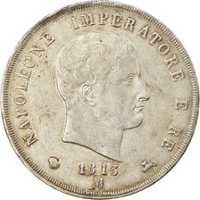 Moneta, DEPARTAMENTY WŁOSKIE, KINGDOM OF NAPOLEON, Napoleon I, 5 Lire, 1813