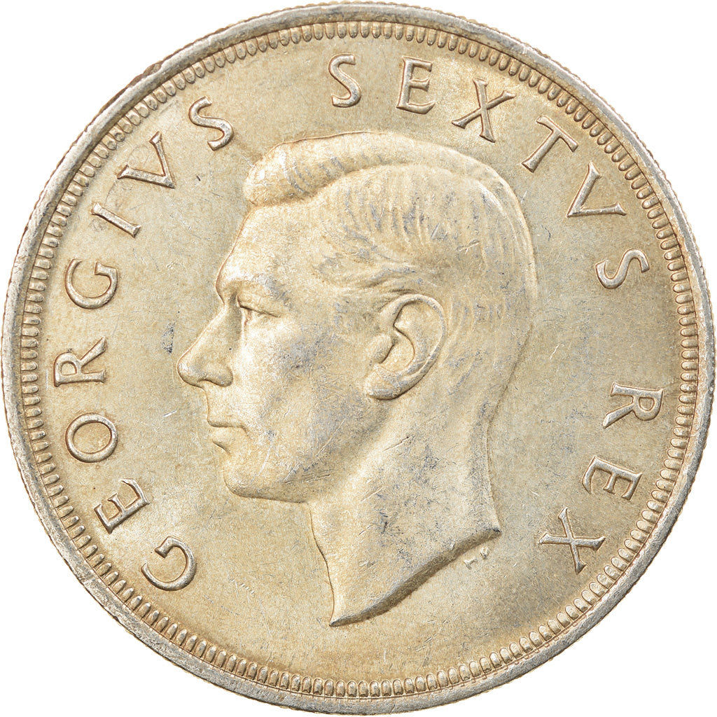 Coin, South Africa, George VI, 5 Shillings, 1949, MS(63), Silver, KM:40.1