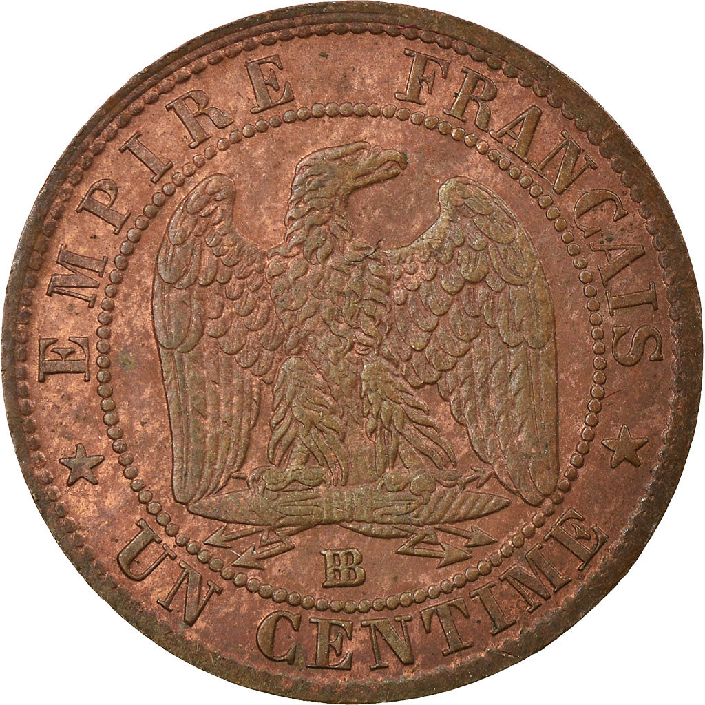 Moneda, Francia, Napoleon III, Napoléon III, Centime, 1854, Strasbourg, SC
