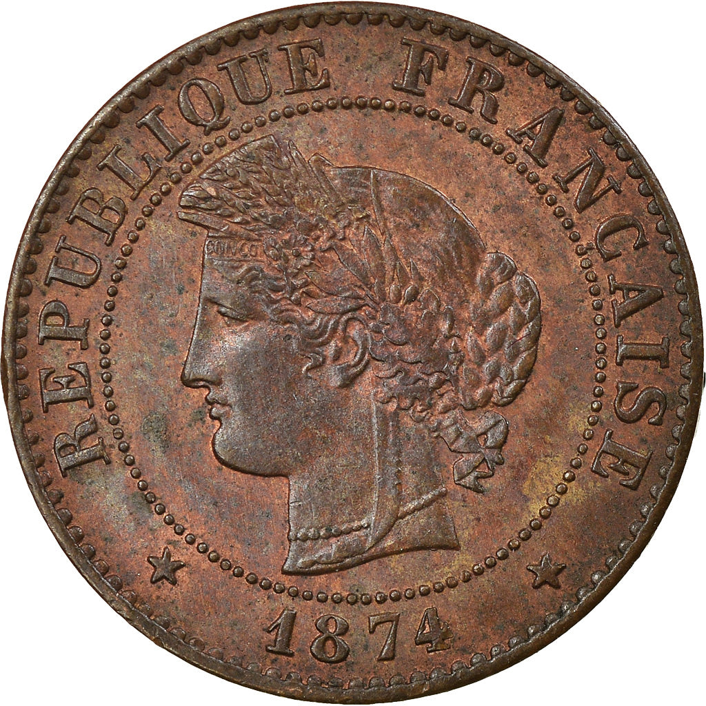 Münze, Frankreich, Cérès, Centime, 1874, Paris, VZ, Bronze, KM:826.1