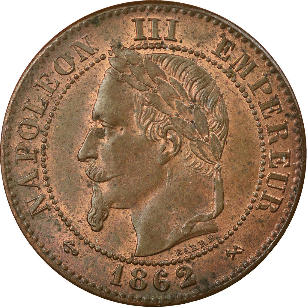 Munten, Frankrijk, Napoleon III, Napoléon III, 2 Centimes, 1862, Bordeaux, PR