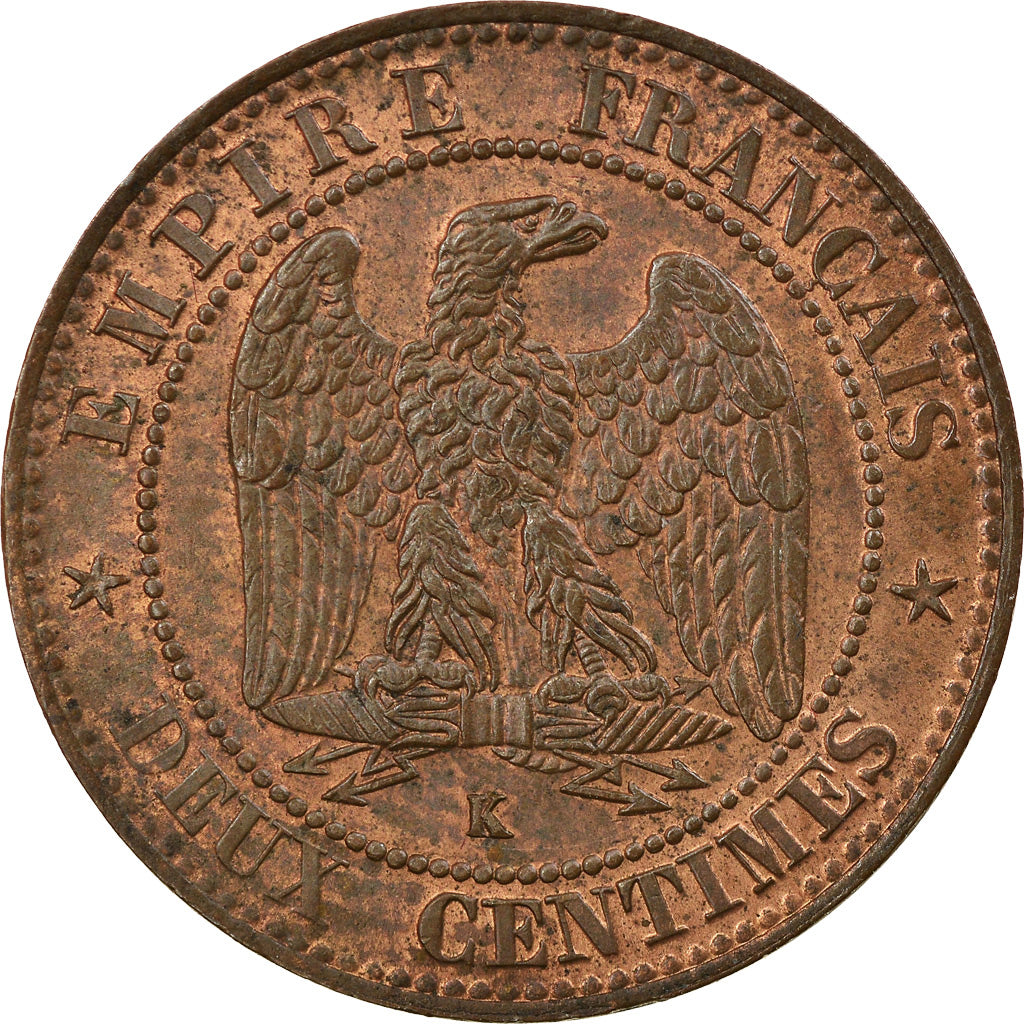 Munten, Frankrijk, Napoleon III, Napoléon III, 2 Centimes, 1862, Bordeaux, PR