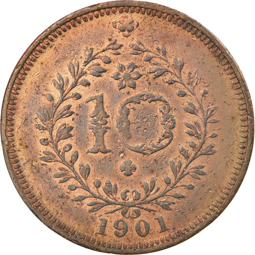 Monnaie, Azores, 10 Reis, 1901, SUP, Cuivre, KM:17