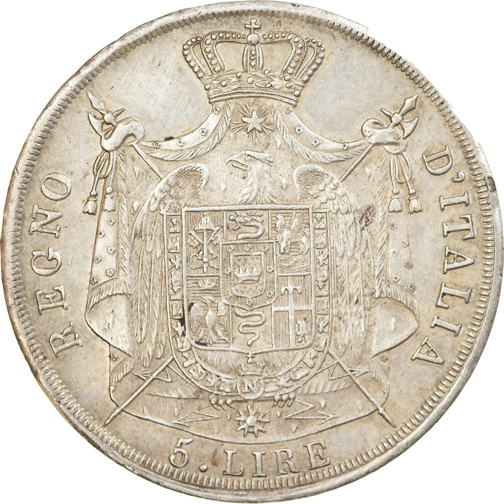 Moneta, STATI ITALIANI, KINGDOM OF NAPOLEON, Napoleon I, 5 Lire, 1809, Milan