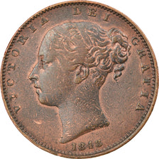 Moneta, Gran Bretagna, Victoria, Farthing, 1848, London, BB, Rame, KM:725