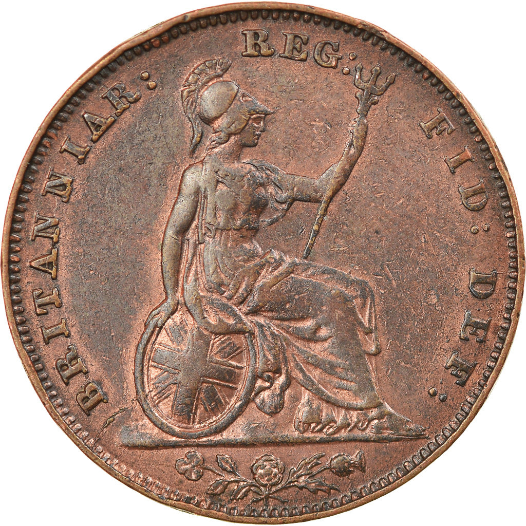 Monnaie, Grande-Bretagne, Victoria, Farthing, 1848, Londres, TTB, Cuivre, KM:725