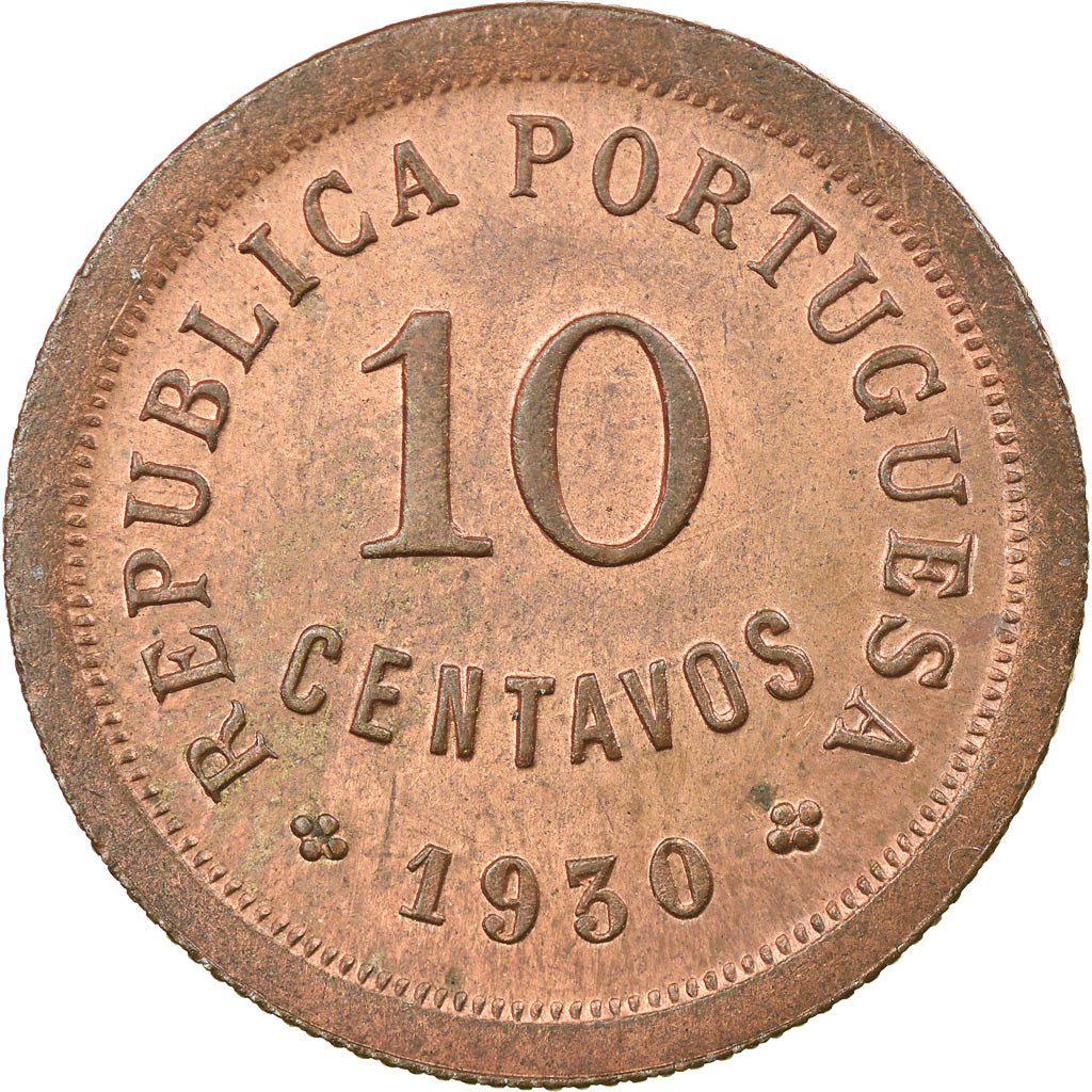 Moneta, Portogallo, 10 Centavos, 1930, SPL, Bronzo, KM:573
