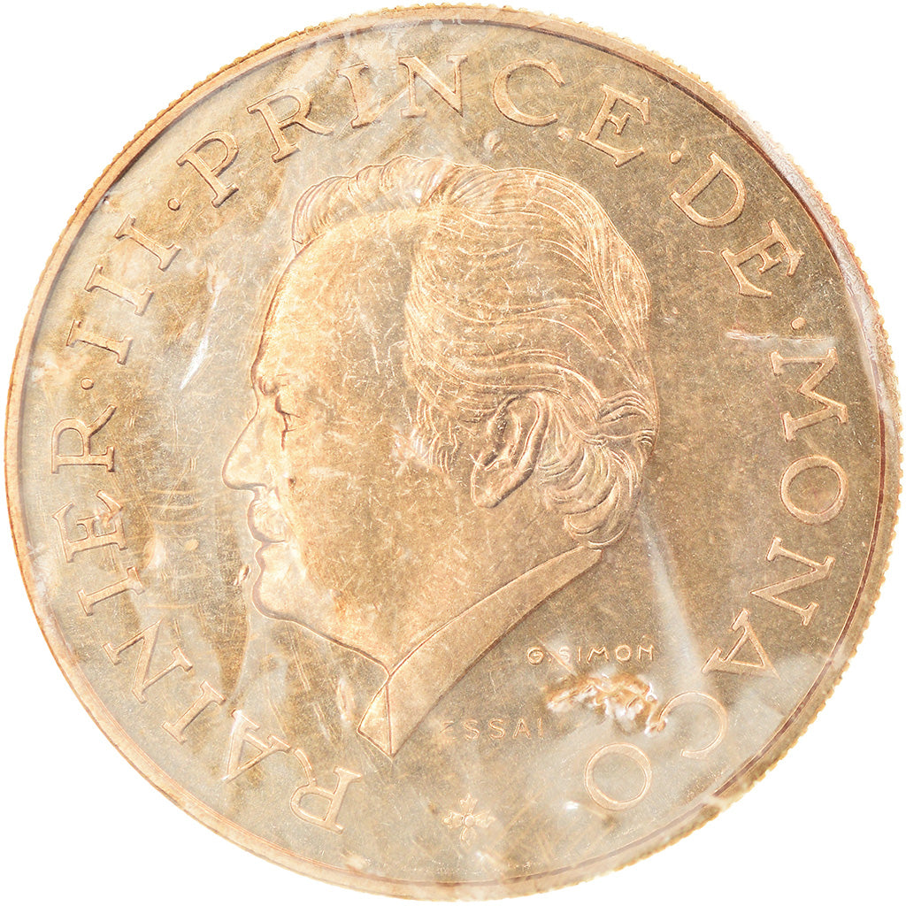 Coin, Monaco, 10 Francs, 1974, Paris, ESSAI, MS(65-70), Cupro-nickel Aluminium
