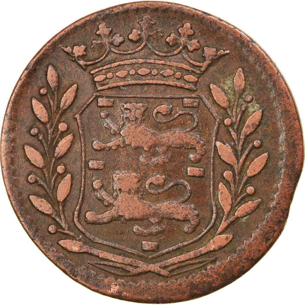 Coin, Netherlands, WEST FRIESLAND, Duit, 1739, VF(30-35), Gold, KM:125b