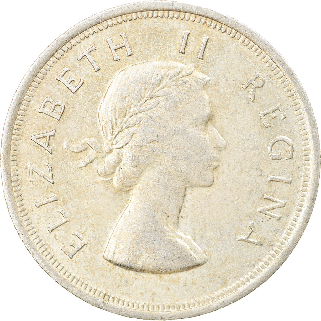 Monnaie, Afrique du Sud, Elizabeth II, 5 Shillings, 1953, SPL, Argent, KM:52