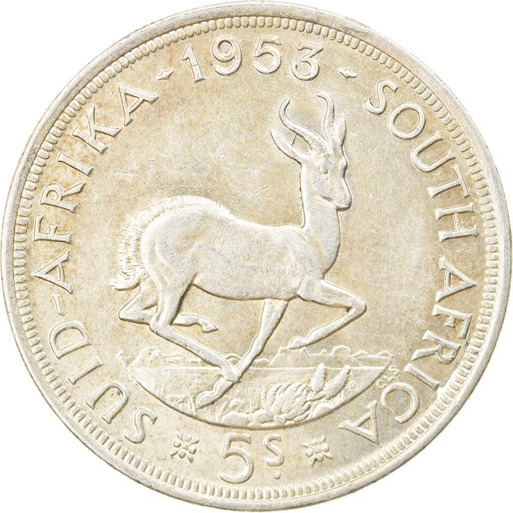 Monnaie, Afrique du Sud, Elizabeth II, 5 Shillings, 1953, SPL, Argent, KM:52
