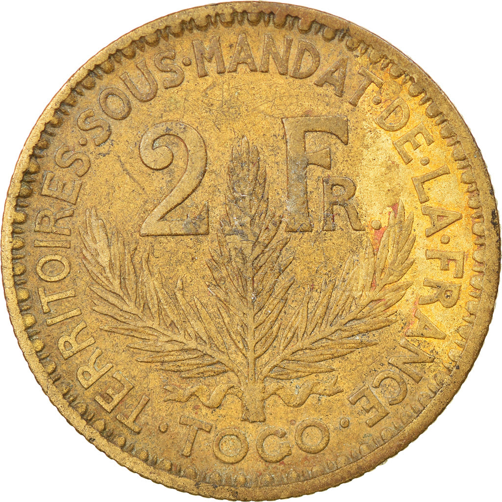 Coin, Togo, 2 Francs, 1924, Paris, VF(20-25), Aluminum-Bronze, KM:3