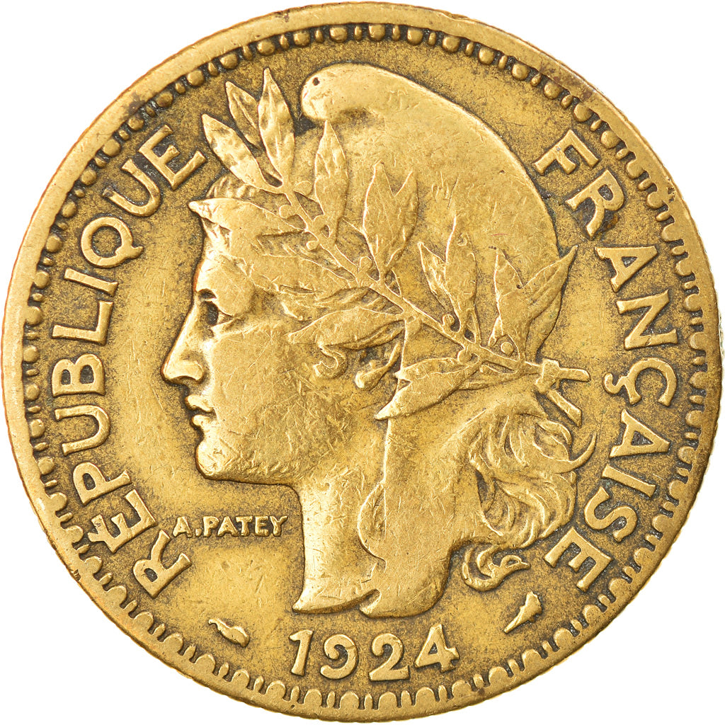 Coin, Cameroon, 2 Francs, 1924, Paris, VF(30-35), Aluminum-Bronze, KM:3