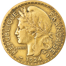 Moneta, Kamerun, 2 Francs, 1924, Paris, VF(30-35), Aluminium-Brąz, KM:3