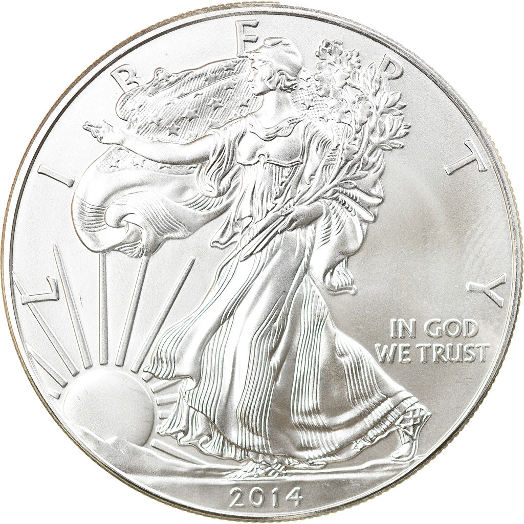 Münze, Vereinigte Staaten, 1 Dollar, 2014, U.S. Mint, UNZ+, Silber, KM:New