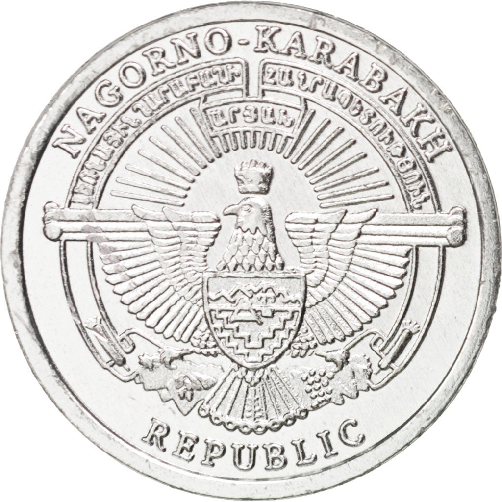 Nagorno-Karabakh, 1 Dram, 2013, KM #New, MS(63), Aluminium, 1.61