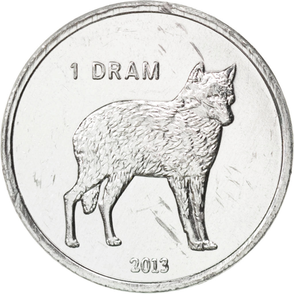 Nagorno-Karabakh, 1 Dram, 2013, KM #New, MS(63), Aluminium, 1.61