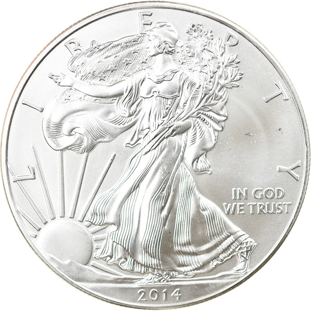 Münze, Vereinigte Staaten, 1 Dollar, 2014, U.S. Mint, UNZ+, Silber, KM:New