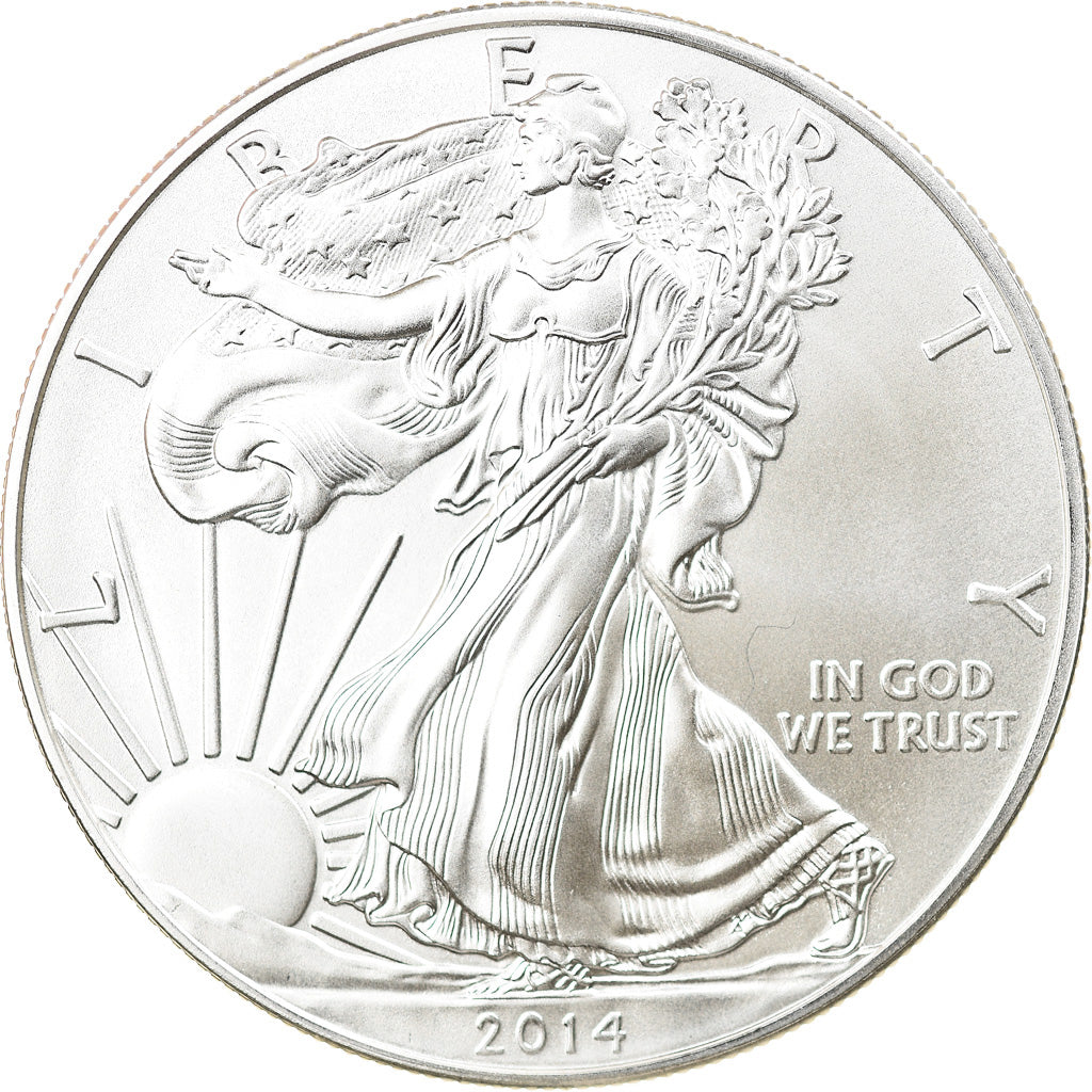 Münze, Vereinigte Staaten, 1 Dollar, 2014, U.S. Mint, UNZ+, Silber, KM:New