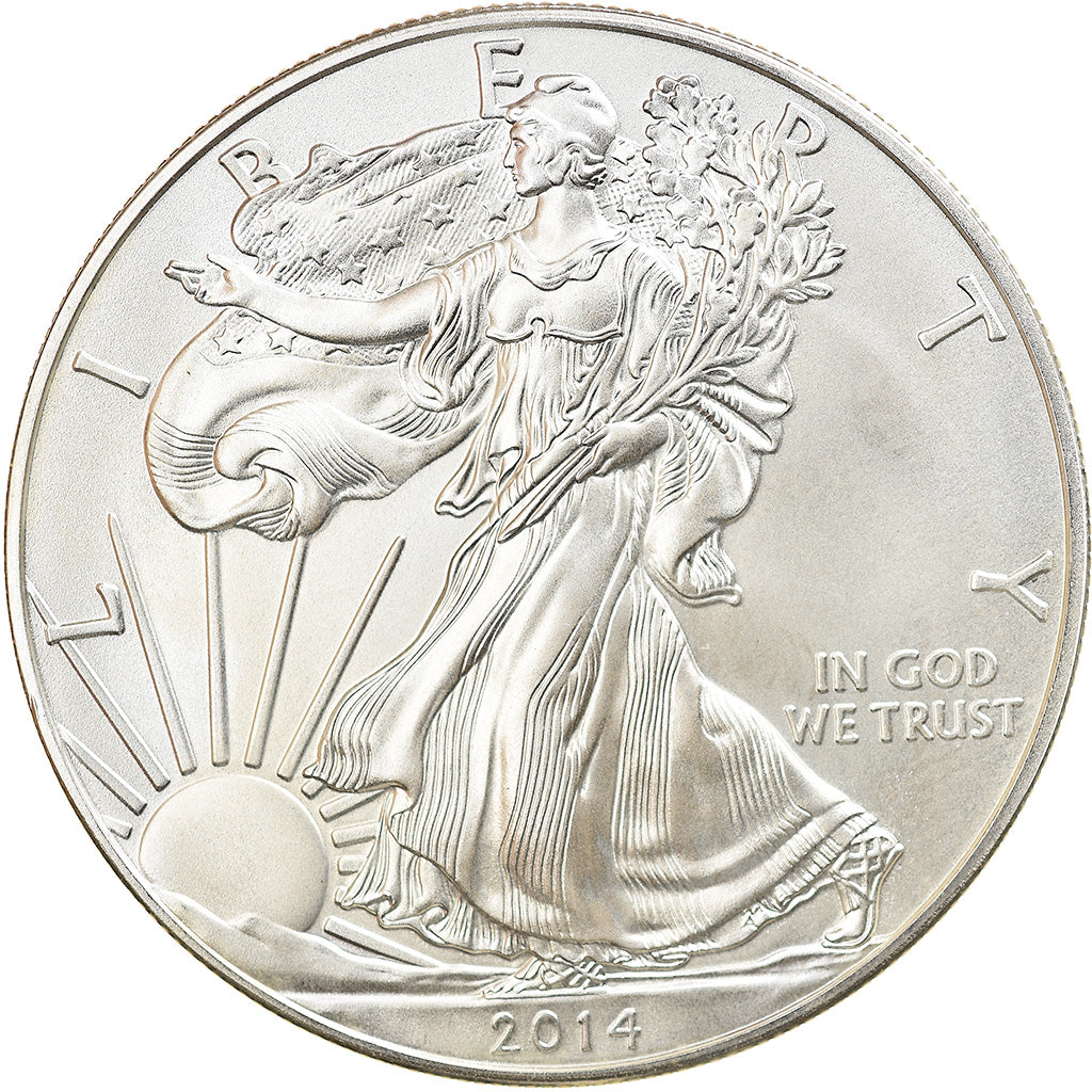 Münze, Vereinigte Staaten, 1 Dollar, 2014, U.S. Mint, UNZ+, Silber, KM:New