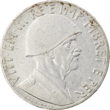 Coin, Albania, Vittorio Emanuele III, 0.20 Lek, 1939, Rome, EF(40-45), Stainless