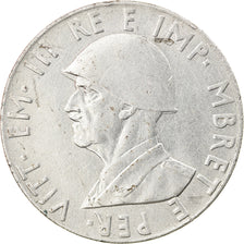 Coin, Albania, Vittorio Emanuele III, 2 Lek, 1939, Rome, EF(40-45), Stainless