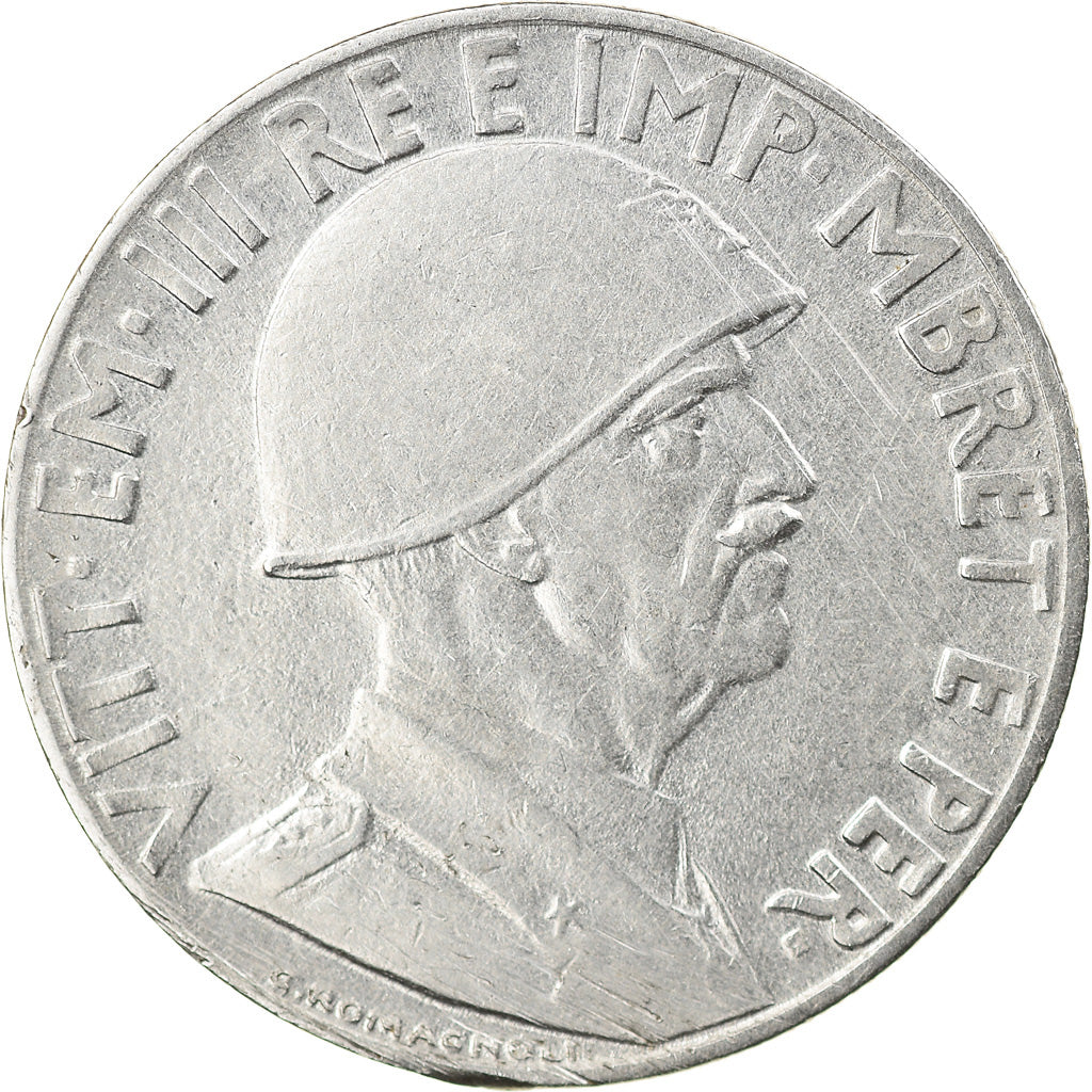 Coin, Albania, Vittorio Emanuele III, 0.20 Lek, 1940, Rome, AU(50-53), Stainless