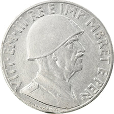 Coin, Albania, Vittorio Emanuele III, 0.20 Lek, 1940, Rome, AU(50-53), Stainless