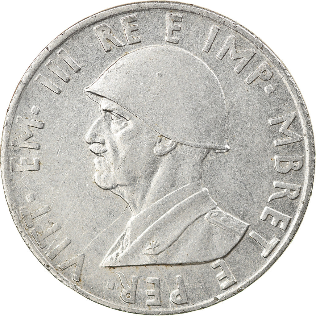 Coin, Albania, Vittorio Emanuele III, 0.50 Lek, 1940, Rome, EF(40-45), Stainless
