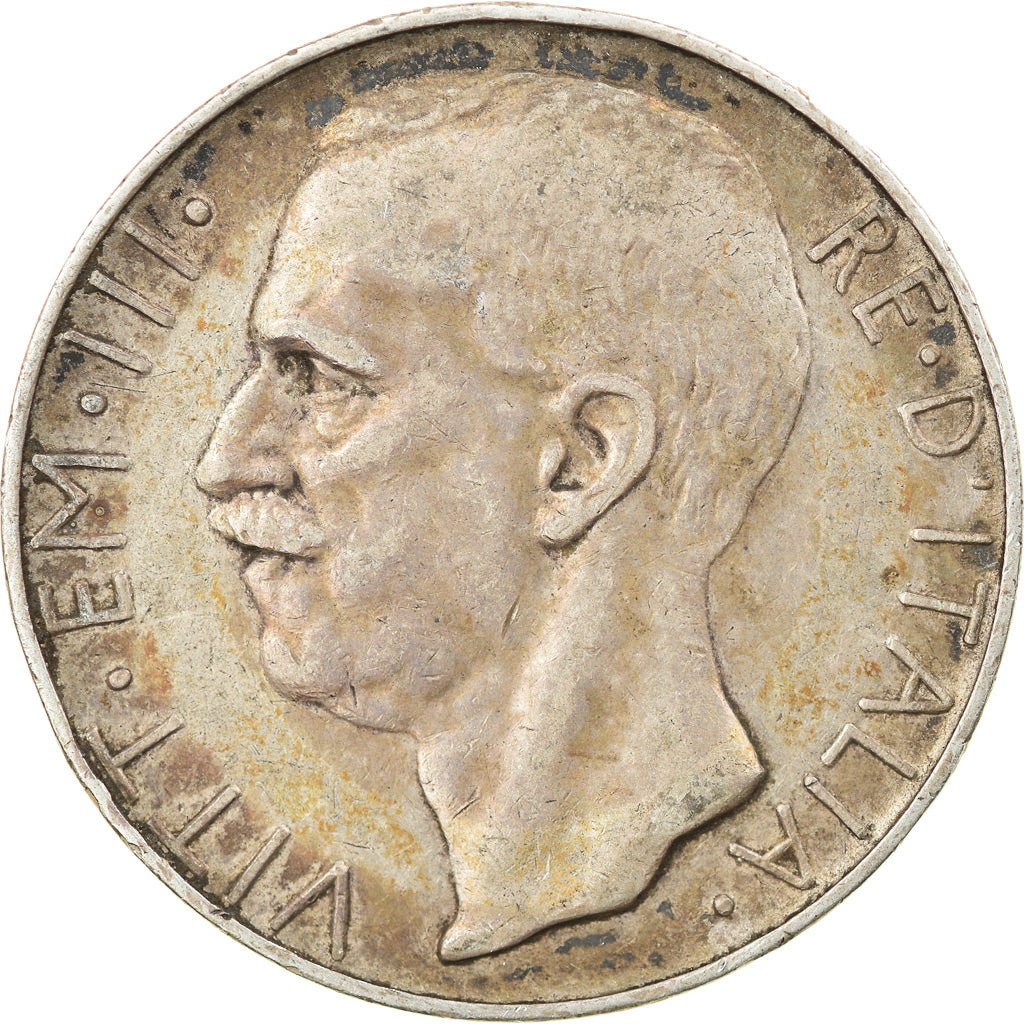 Coin, Italy, Vittorio Emanuele III, 10 Lire, 1927, Rome, EF(40-45), Silver