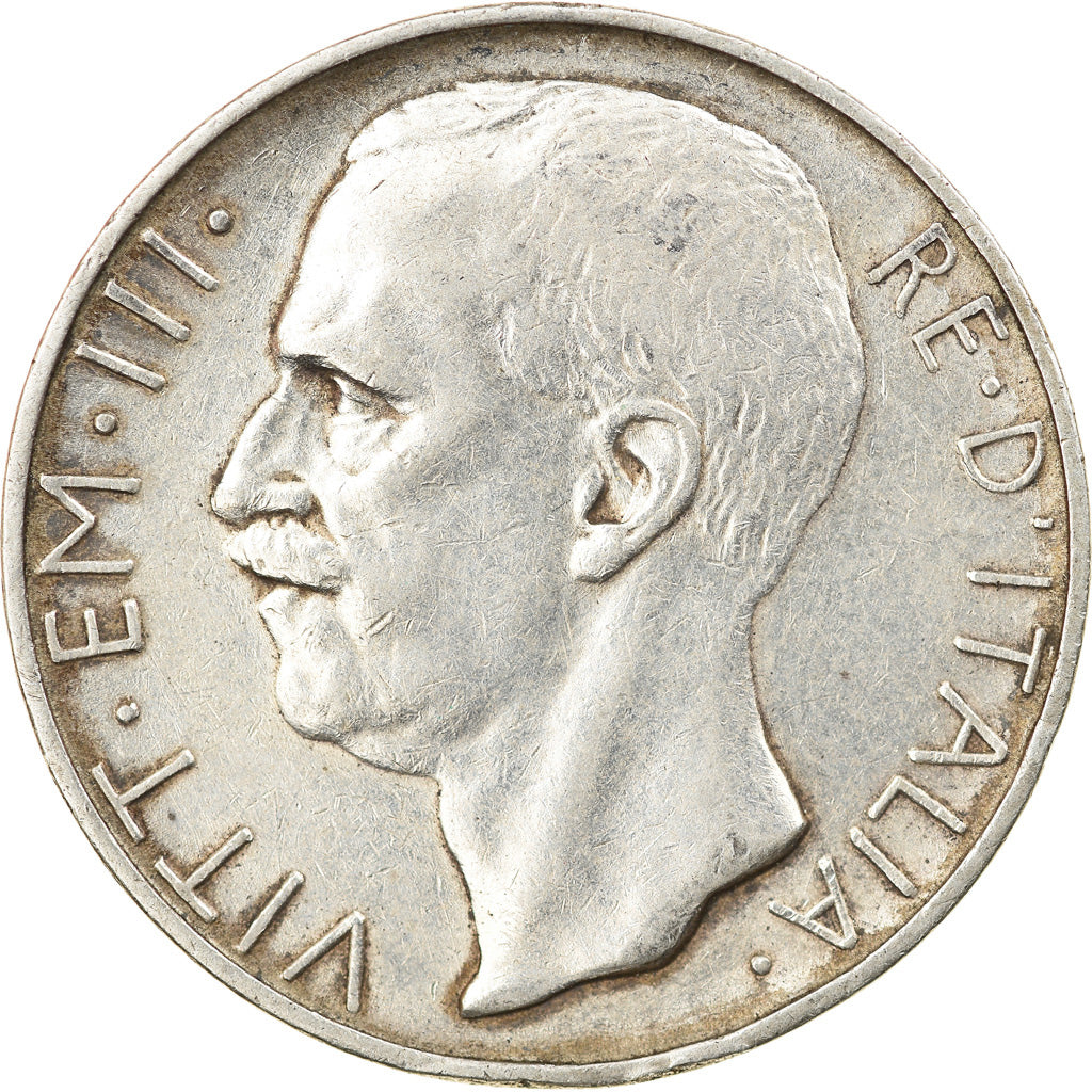 Moneda, Italia, Vittorio Emanuele III, 10 Lire, 1927, Rome, MBC+, Plata, KM:68.1