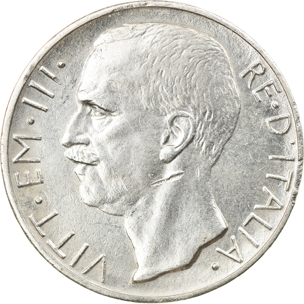 Moneta, Italia, Vittorio Emanuele III, 10 Lire, 1927, Rome, BB+, Argento