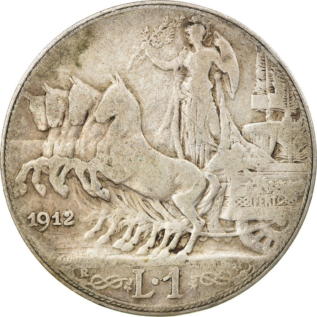 Münze, Italien, Vittorio Emanuele III, Lira, 1912, Rome, S, Silber, KM:45