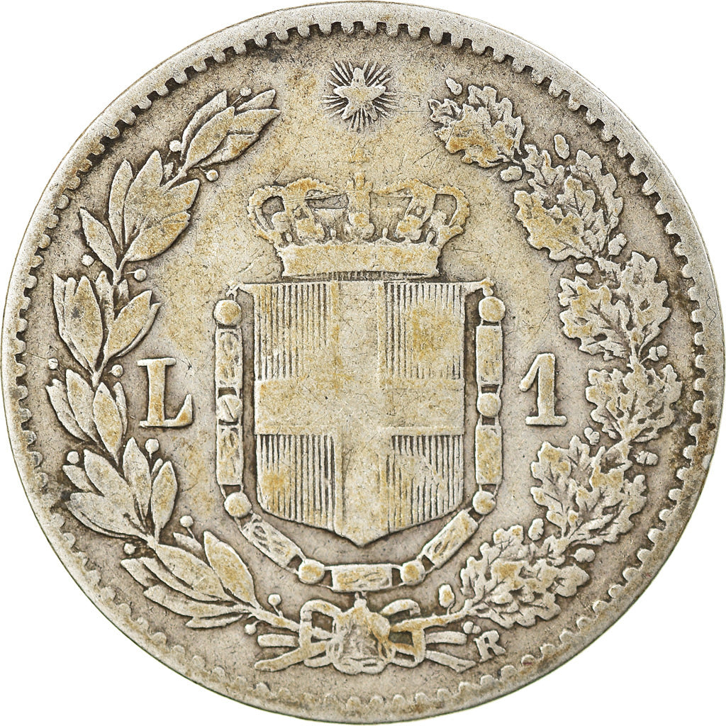 Munten, Italië, Umberto I, Lira, 1886, Rome, ZG+, Zilver, KM:24.1