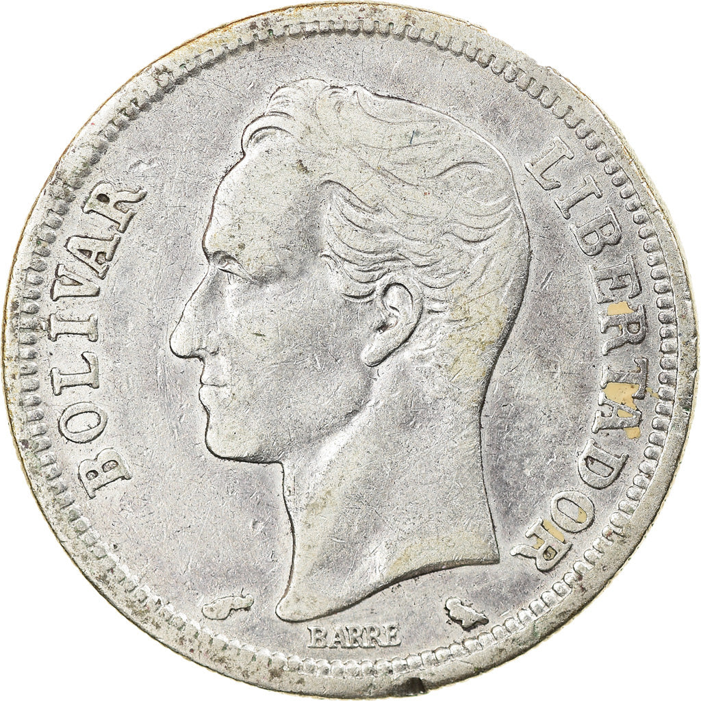 Coin, Venezuela, Bolivar, 1960, AU(50-53), Silver, KM:37a