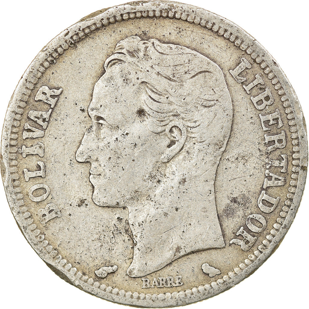 Monnaie, Venezuela, Bolivar, 1960, TTB+, Argent, KM:37a