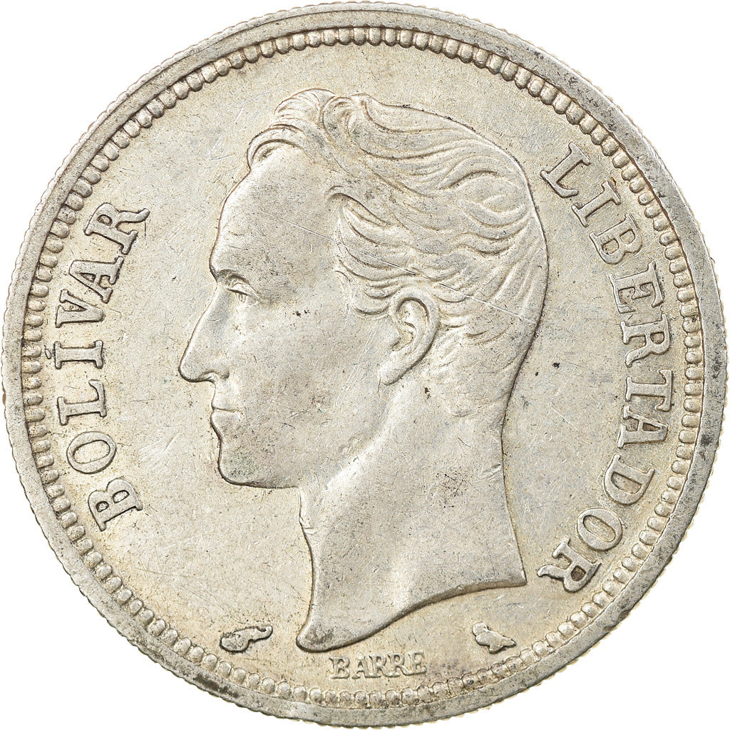 Coin, Venezuela, Bolivar, 1960, AU(55-58), Silver, KM:37a
