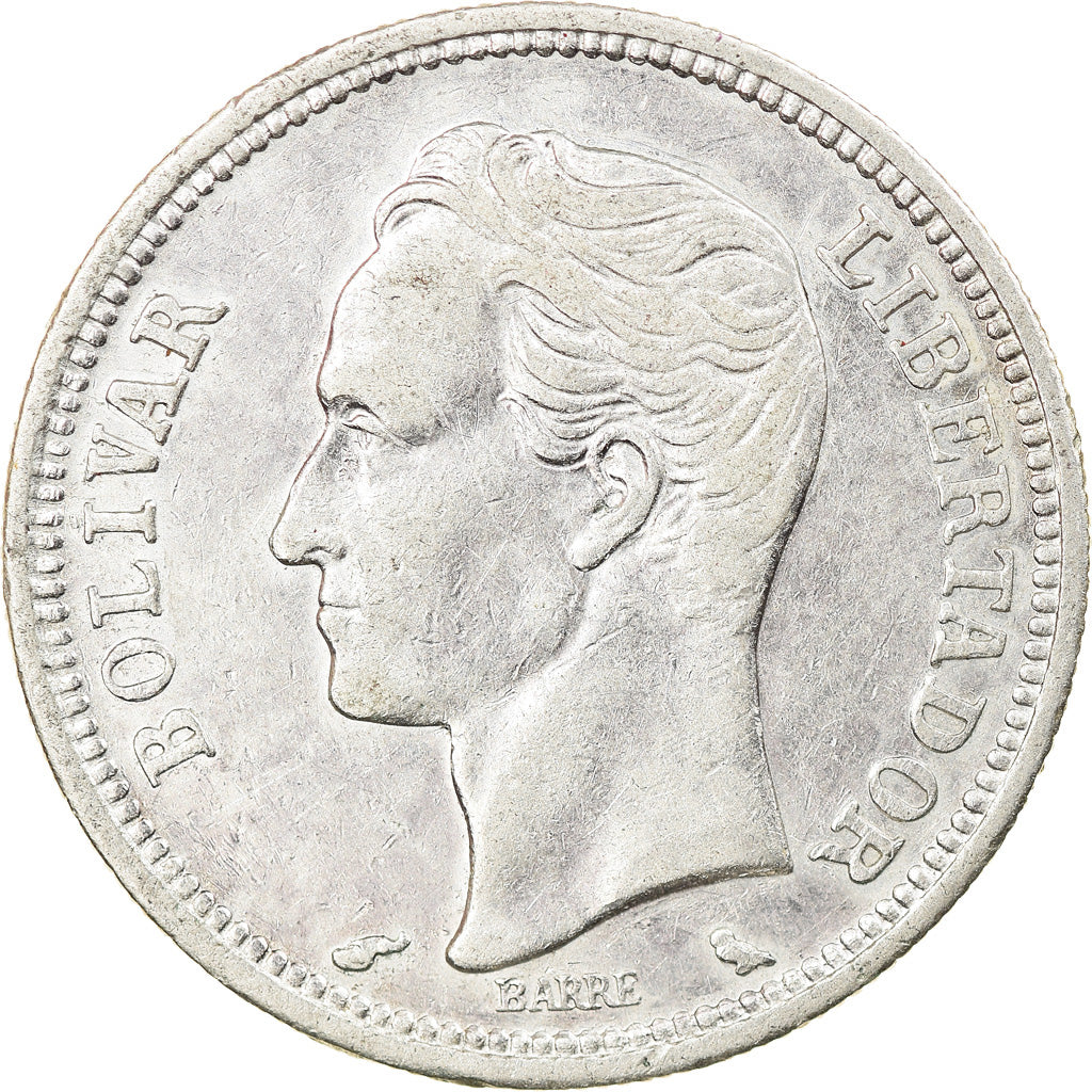 Coin, Venezuela, Bolivar, 1960, AU(55-58), Silver, KM:37a