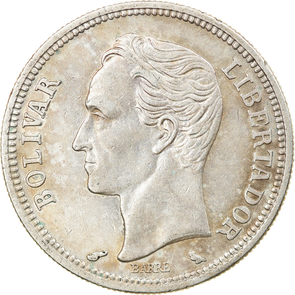 Coin, Venezuela, Bolivar, 1960, AU(55-58), Silver, KM:37a